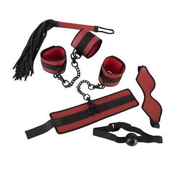 Основное фото БДСМ-набор Bad Kitty Bondage Set чёрный с красным