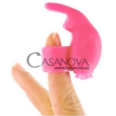 Основное фото Вибронасадка на палец Bitty Bunny Fingertip розовая