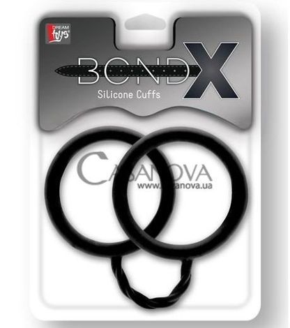 Основное фото Силиконовые наручники BondX Silicone Cuffs чёрные