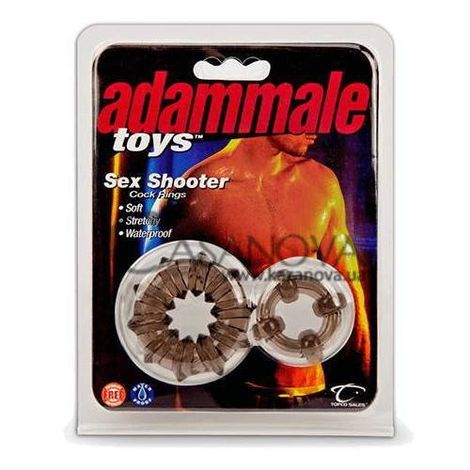 Основне фото Набір ерекційних кілець Adam Male Toys Cock N Load чорний