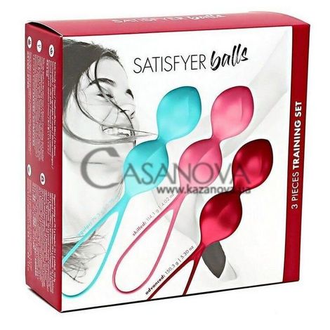 Основне фото Набір з 3 подвійних вагінальних кульок Satisfyer V Balls Training Set C02 кольоровий