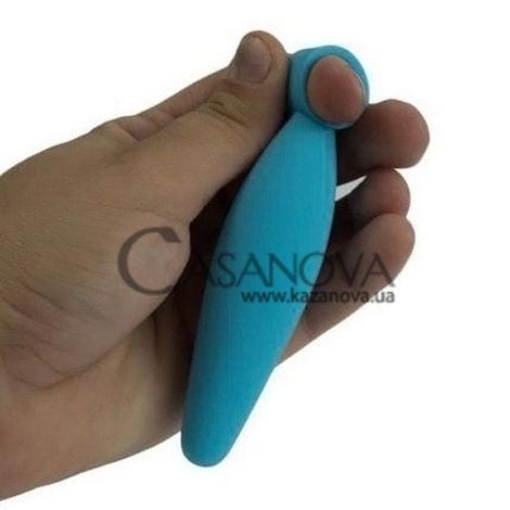 Основное фото Анальная пробка Climax Anal Finger Plug голубая 10,5 см