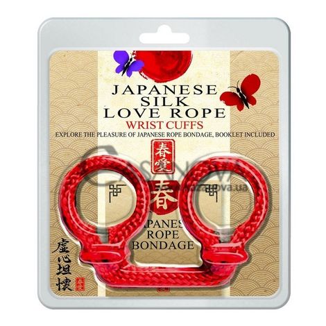 Основне фото Наручники Japanese Silk Love Rope Wrist Cuffs червоні