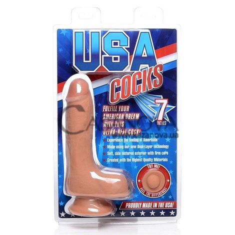 Основне фото Фалоімітатор USA Cocks 7 Inch тілесний 20 см