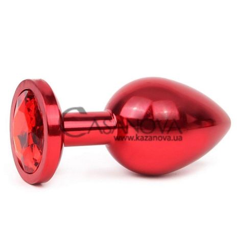 Основне фото Анальна пробка Anal Jewelry Plugs Medium червона з червоним кристалом 8,2