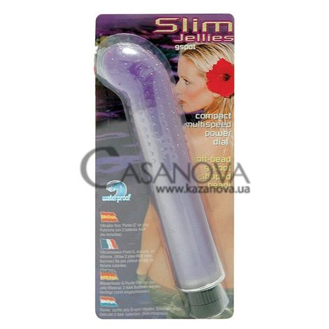 Основное фото Вибратор для точки G Slim Jellies G-spot фиолетовый 15 см