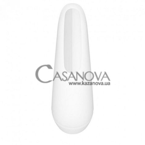 Основне фото Вакуумний кліторальний стимулятор Satisfyer Curvy 1+ білий 13,4 см