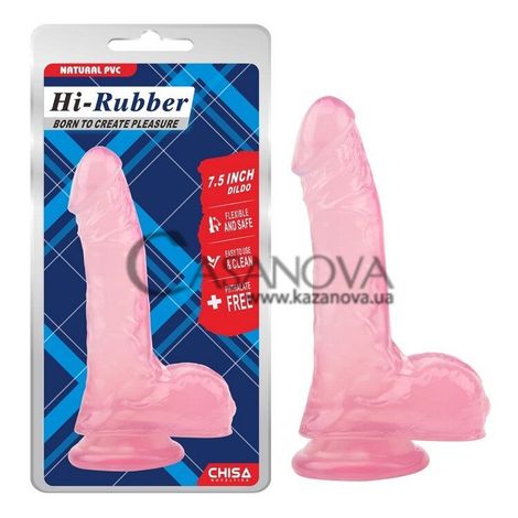 Основное фото Фаллоимитатор на присоске Hi-Rubber Born To Create Pleasure 7.5 Inch розовый 19,5 см