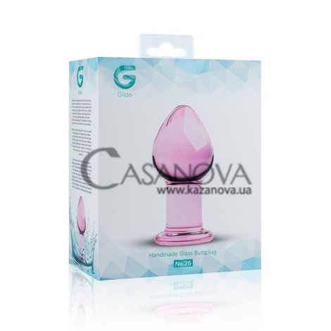 Основне фото Анальна пробка Gildo Handmade Glass Buttplug №26 рожева 9 см