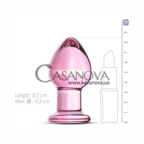 Основное фото Анальная пробка Gildo Handmade Glass Buttplug №26 розовая 9 см