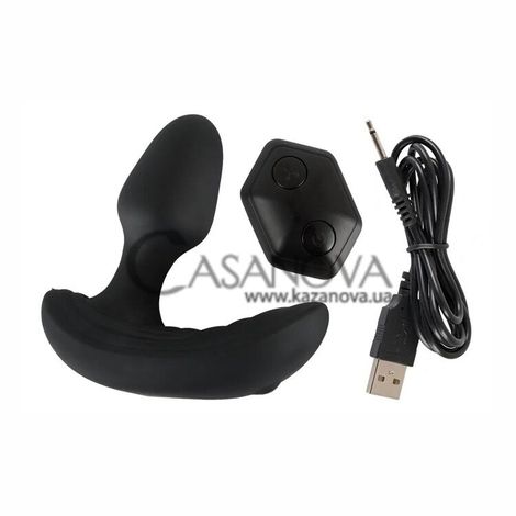 Основне фото Надувний анальний вібростимулятор Inflatable Butt Plug чорний 10,7 см