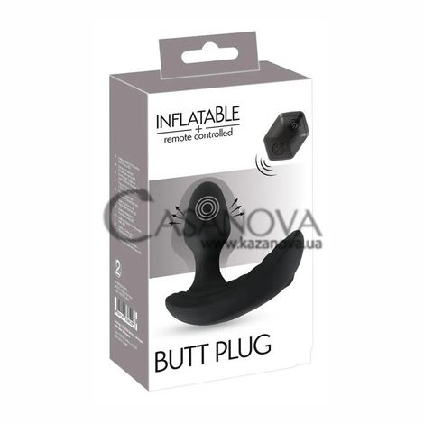 Основное фото Надувной анальный вибростимулятор Inflatable Butt Plug чёрный 10,7 см