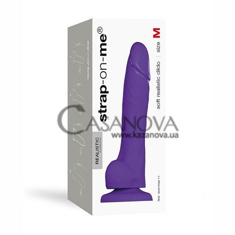 Основне фото Фалоімітатор Strap-On-Me Soft Realistic Dildo M фіолетовий 18 см
