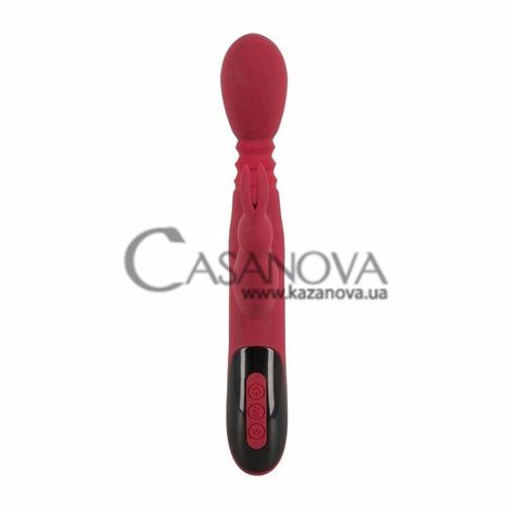 Основное фото Rabbit-вибратор с ротацией, пульсацией и функцией нагрева Rechargeable Massager For Her красный 26,5 см