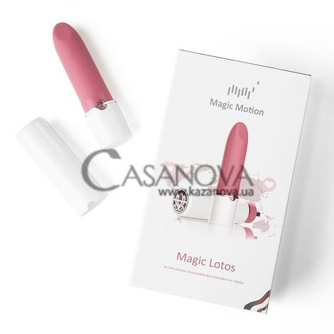 Основное фото Клиторальный вибратор Magic Motion Magic Lotos розовый с белым 10,4 см