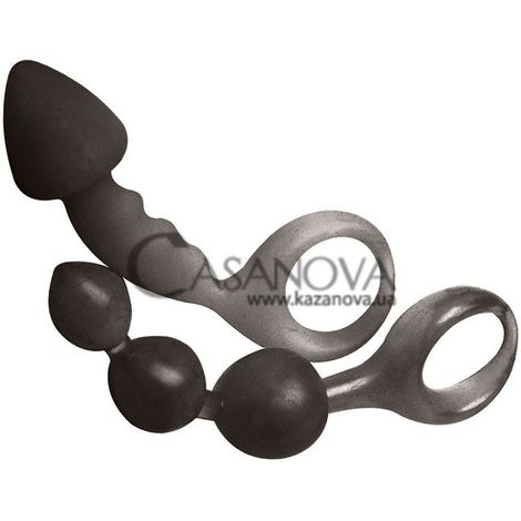 Основное фото Набор анальных пробок Butt Silicone Anal Toy Set серый 2 шт