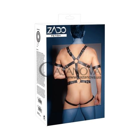 Основное фото Портупея с кольцом на пенис Zado Harness 2010100-1 чёрная