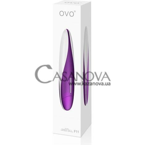Основное фото Вибратор OVO F11 бело-лиловый 18 см
