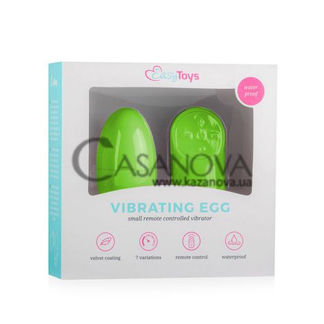 Основное фото Виброяйцо EasyToys Vibrating Egg Small Remote Controlled Vibrator салатовое
