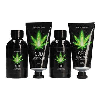 Основне фото Набір для ванни та душу Shots CBD Green Tea & Hemp Oil Luxe Travel Set 300 мл