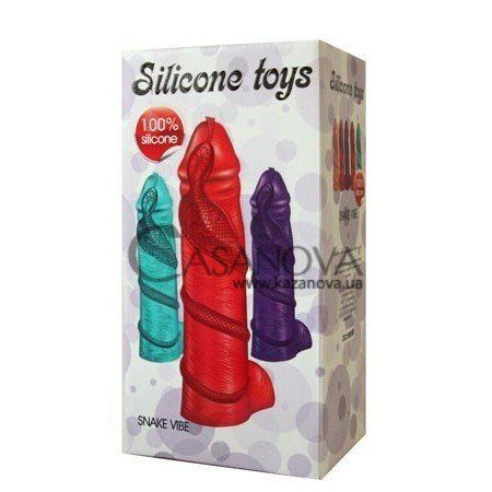 Основное фото Вибратор Silicone Toys Snake Vibe красный 17 см