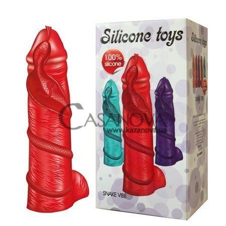 Основне фото Вібратор Silicone Toys Snake Vibe червоний 17 см