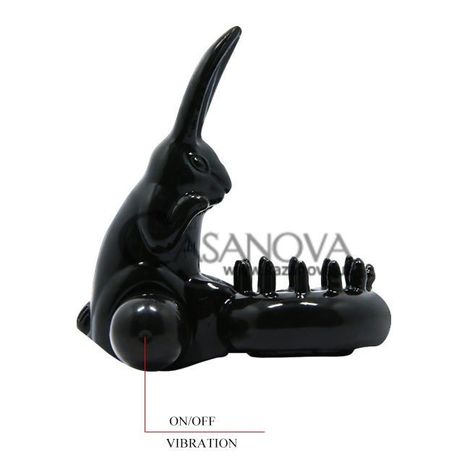 Основне фото Кільце-стимулятор Sweet Ring Black Bunny чорне
