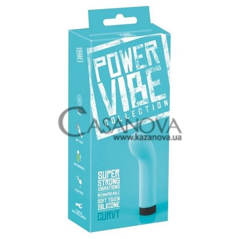 Основне фото Вібратор Power Vibe Collection Curvy блакитний 12 см
