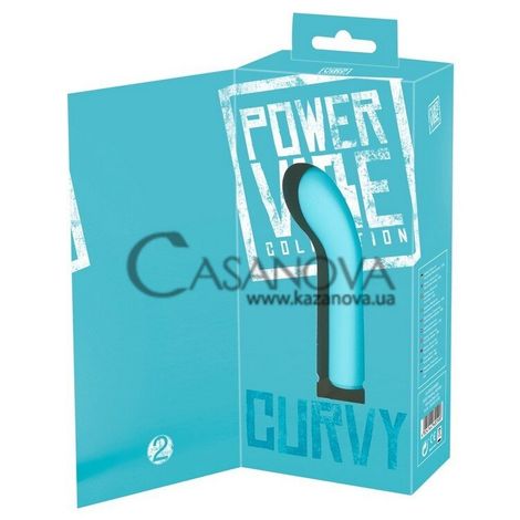 Основное фото Вибратор Power Vibe Collection Curvy голубой 12 см