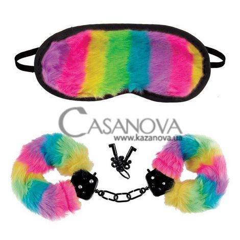 Основное фото Набор из маски на глаза и наручников Pride Play Set цветной