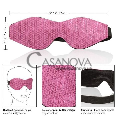 Основное фото Маска на глаза California Exotic Novelties Tickle Me Pink Eye Mask розовая с чёрным