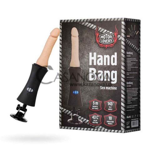 Основне фото Секс машина на присосці Motor Lovers Hand Bang Sex Machine чорна з тілесним