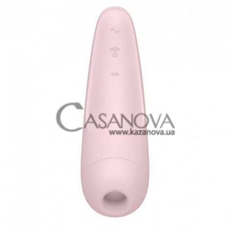 Основне фото Вакуумний кліторальний вібростимулятор Satisfyer Curvy 2+ рожевий 13,5 см