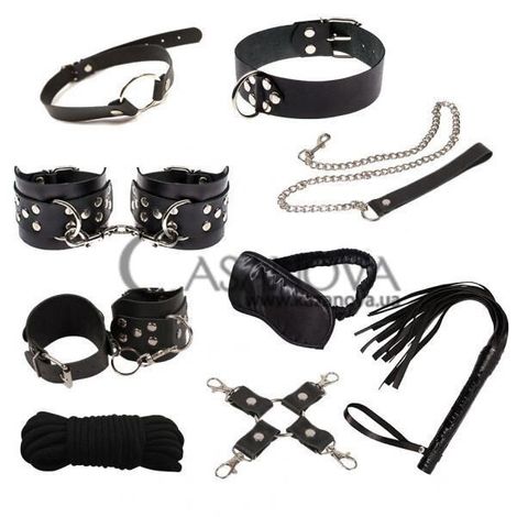 Основне фото BDSM-набір Exxtreme Sex BDSM Leather Set Max чорний
