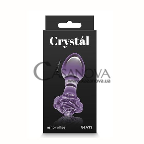Основне фото Анальна пробка Crystal Rose фіолетова 9 см