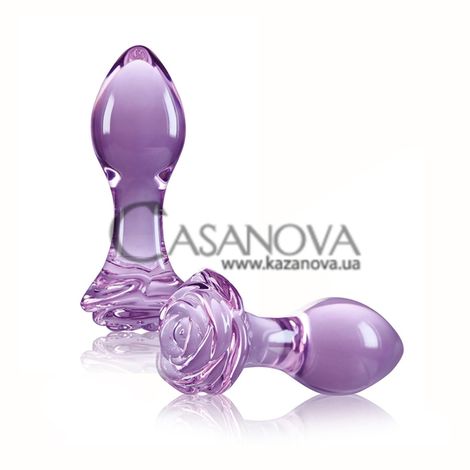Основное фото Анальная пробка Crystal Rose фиолетовая 9 см
