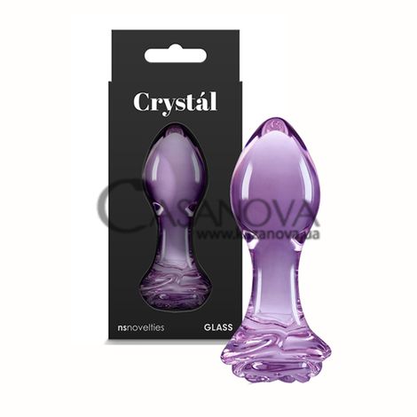 Основное фото Анальная пробка Crystal Rose фиолетовая 9 см