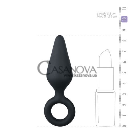 Основное фото Анальная пробка EasyToys Pointy Plug Small чёрная 8,5 см