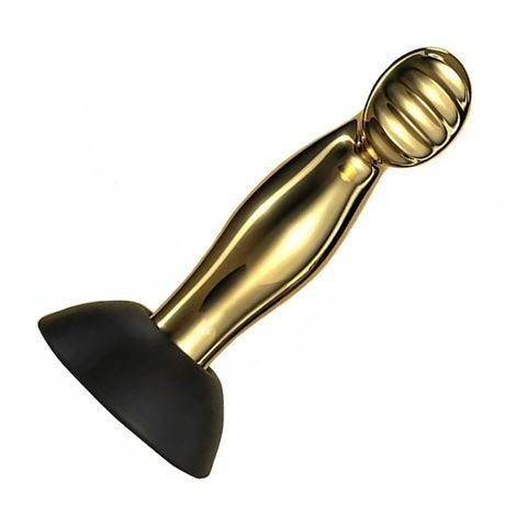 Основное фото Массажёр простаты с вибрацией Lockink Sevanda Eros Remote Control Metal Vibrating Prostate Massager золотистый 11,5 см