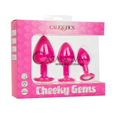 Основне фото Набір анальних пробок California Exotic Cheeky Gems рожевий