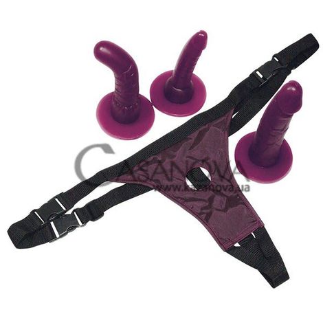 Основное фото Набор страпонов Bad Kitty Strap-On Set фиолетовый