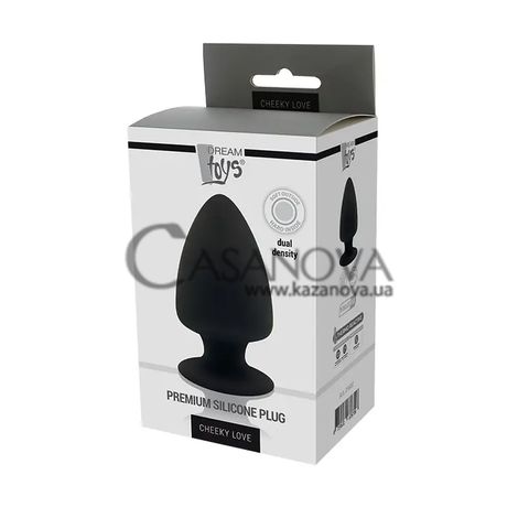 Основное фото Термоактивная анальная пробка Dream Toys Premium Silicone Plug M чёрная 11 см