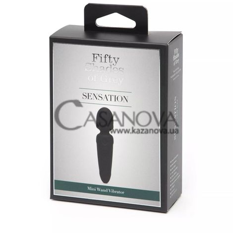 Основне фото Вібромасажер Lovehoney Fifty Shades of Grey Sensation Mini Wand Vibrator чорний 10,1 см