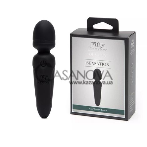 Основное фото Вибромассажёр Lovehoney Fifty Shades of Grey Sensation Mini Wand Vibrator чёрный 10,1 см