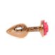 Додаткове фото Анальна пробка Boss of Toys Plug Jewellery Exclusivity Rose золотиста з червоною трояндою 7 см