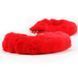 Додаткове фото Металеві наручники з хутром Lovetoy Fetish Pleasure Fluffy Hand Cuffs червоні