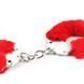 Додаткове фото Металеві наручники з хутром Lovetoy Fetish Pleasure Fluffy Hand Cuffs червоні