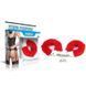 Додаткове фото Металеві наручники з хутром Lovetoy Fetish Pleasure Fluffy Hand Cuffs червоні