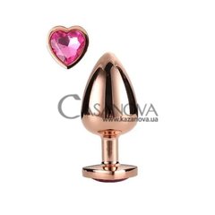 Основное фото Анальная пробка Small Rose Gold Plug Gleaming Love золотистая с розовым 7,1 см