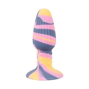 Основное фото Анальная пробка на присоске You2Toys Colorful Joy Tricolour Butt Plug разноцветная 11,5 см
